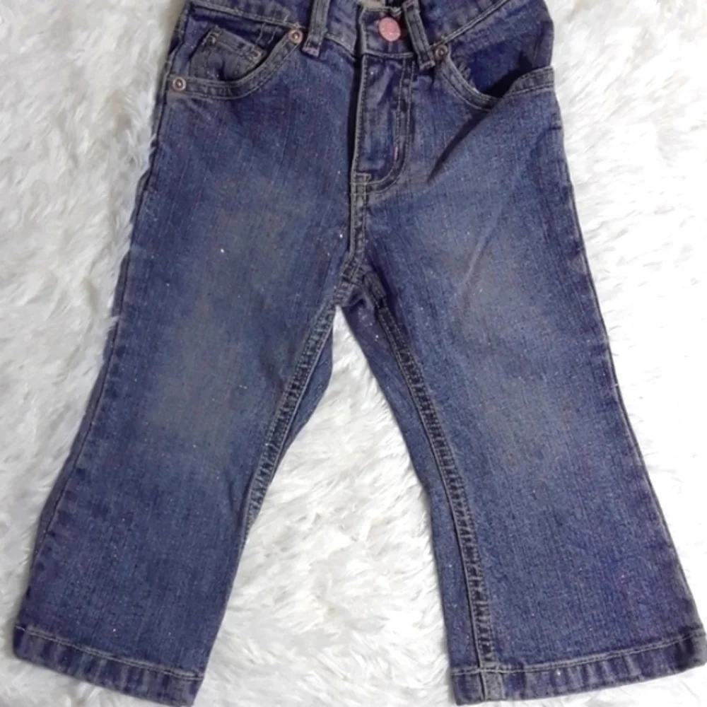 Children's Place Sparkly Denim Jeans- Size 18 Mos